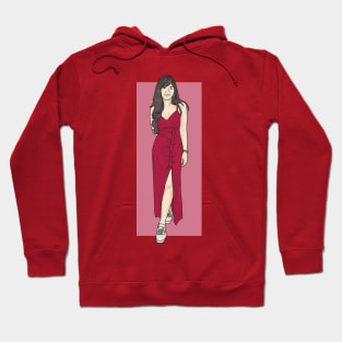 Lady In Red Dress Hoodie